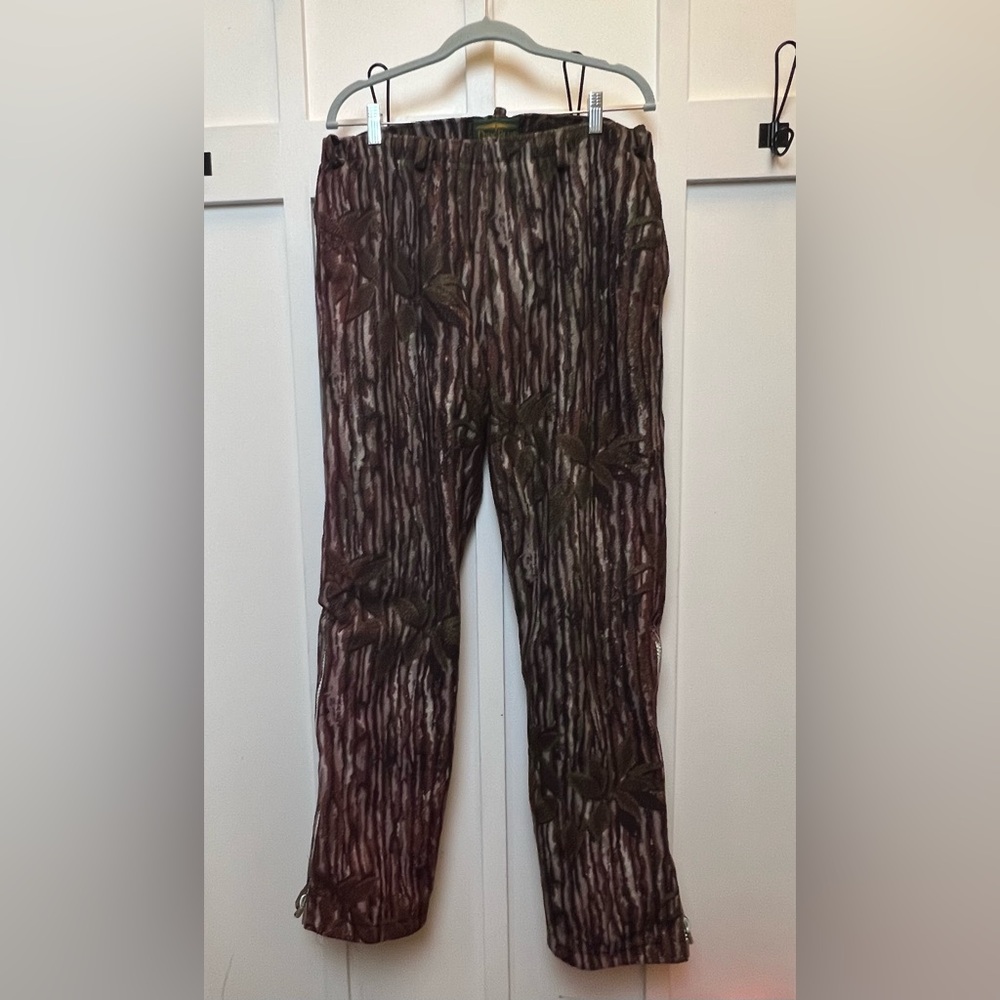 VTG Mens Dry Plus Cabelas Thinsulate Camo Pants Medium Elastic Waist No Zip Pull